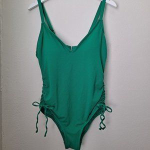 Stoney Clover Lane green cheeky high leg one piece swimsuit - Plus size